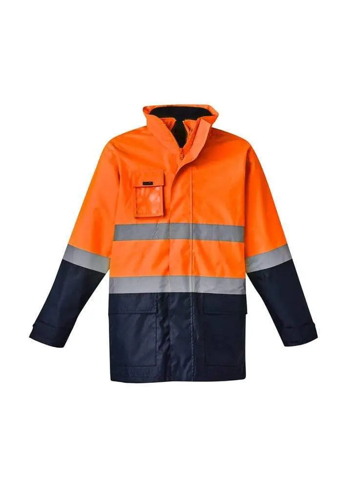 Syzmik Workwear Mens Hi Vis Basic 4 in 1 Waterproof Jacket ZJ220 flash uniforms